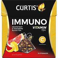 Чай черный Curtis Immuno 15 пирамидок (грейпфрут, лайм, мандарин) фото Чай черный Curtis Immuno 15 пирамидок (грейпфрут, лайм, мандарин)