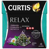 Чай зеленый Curtis Relax 15 пакетиков (лаванда, мелисса, ромашка) фото Чай зеленый Curtis Relax 15 пакетиков (лаванда, мелисса, ромашка)
