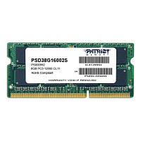 Оперативная память Patriot Memory SL 8 ГБ PSD38G16002S (SO-DIMM DDR3) фото Оперативная память Patriot Memory SL 8 ГБ PSD38G16002S (SO-DIMM DDR3)