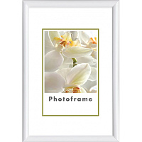 Рамка Decoline White А4 21x30 см пластиковый багет 10 мм белая фото Рамка Decoline White А4 21x30 см пластиковый багет 10 мм белая