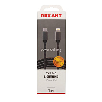Кабель Rexant USB Type-C - Lightning 1 метр (18-7054) фото Кабель Rexant USB Type-C - Lightning 1 метр (18-7054)