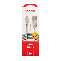 Кабель Rexant USB 2.0 - USB Type-C 1 метр (18-1899) фото Кабель Rexant USB 2.0 - USB Type-C 1 метр (18-1899)