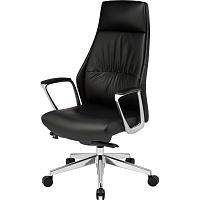 Кресло для руководителя Easy Chair 598 MPU черное (экокожа, алюминий) фото Кресло для руководителя Easy Chair 598 MPU черное (экокожа, алюминий)