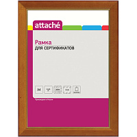 Рамка Attache А4 21x30 см деревянный багет 25 мм коньяк фото Рамка Attache А4 21x30 см деревянный багет 25 мм коньяк