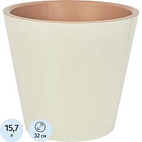 Горшок для цветов InGreen London 15.7 л сливочный (32x29.5 см) фото Горшок для цветов InGreen London 15.7 л сливочный (32x29.5 см)