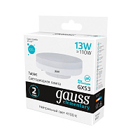 Лампа светодиодная Gauss Elementary GX 13Вт GX53 4100К 920Лм 83823 фото Лампа светодиодная Gauss Elementary GX 13Вт GX53 4100К 920Лм 83823