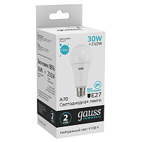 Лампа светодиодная Gauss Elementary А 30Вт E27 4100К 2360Лм 73229 фото Лампа светодиодная Gauss Elementary А 30Вт E27 4100К 2360Лм 73229