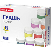 Гуашь Erich Krause Basic 12 цветов по 17 мл фото Гуашь Erich Krause Basic 12 цветов по 17 мл