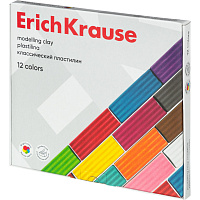 Пластилин классический Erich Krause Basic 12 цветов 192 грамм фото Пластилин классический Erich Krause Basic 12 цветов 192 грамм