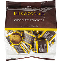 Шоколад порционный Деловой Стандарт Milk&Cookies (80 штук по 5 г) фото Шоколад порционный Деловой Стандарт Milk&Cookies (80 штук по 5 г)