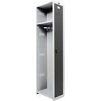 Шкаф-дополнительный модуль для одежды металлический Cobalt Locker 01-30 (антрацит/серый, 300х500х1830 мм) фото Шкаф-дополнительный модуль для одежды металлический Cobalt Locker 01-30 (антрацит/серый, 300х500х1830 мм)