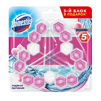 Блок для унитаза гигиенический Domestos Power 5 Trio Ледяная магнолия (3 штуки в упаковке) фото Блок для унитаза гигиенический Domestos Power 5 Trio Ледяная магнолия (3 штуки в упаковке)
