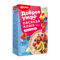 Каша Увелка овсяная ассорти 5 штук по 40 г фото Каша Увелка овсяная ассорти 5 штук по 40 г