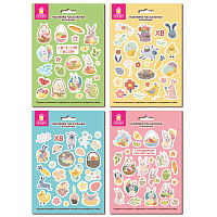 Наклейки пасхальные для яиц 21x14,8 см, "Светлая Пасха", ассорти, ЗОЛОТАЯ СКАЗКА, 592654