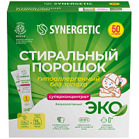 Порошок стиральный Synergetic Эко суперконцентрат, 50 штук в упаковке фото Порошок стиральный Synergetic Эко суперконцентрат, 50 штук в упаковке