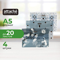Папка-конверт на кнопке Attache Selection Японский сад А5 180 мкм (4 штуки в упаковке) фото Папка-конверт на кнопке Attache Selection Японский сад А5 180 мкм (4 штуки в упаковке)
