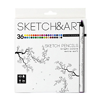 Карандаши цветные художественные классические Sketch&Art 36 карандашей 36 цветов трёхгранные фото Карандаши цветные художественные классические Sketch&Art 36 карандашей 36 цветов трёхгранные