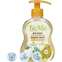 Мыло жидкое BioMio Bio Soap абрикос 300 мл фото Мыло жидкое BioMio Bio Soap абрикос 300 мл