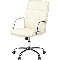 Кресло для руководителя Easy Chair 509 TPU бежевое (экокожа, металл) фото Кресло для руководителя Easy Chair 509 TPU бежевое (экокожа, металл)