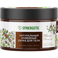 Скраб для тела Synergetic Кофе и зеленый лайм 300 мл фото Скраб для тела Synergetic Кофе и зеленый лайм 300 мл