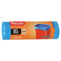 Мешки для мусора 80 л, синие, в рулоне 20 шт., ПНД, 12 мкм, 70х90 см, PACLAN "Classic", 402054 фото Мешки для мусора 80 л, синие, в рулоне 20 шт., ПНД, 12 мкм, 70х90 см, PACLAN "Classic", 402054