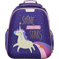 Ранец Комус Класс (№1 School) Единорог Shine анатомический фиолетовый меняет цвет с двумя отделениями фото Ранец Комус Класс (№1 School) Единорог Shine анатомический фиолетовый меняет цвет с двумя отделениями