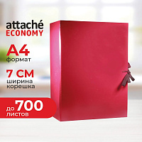 Папка архивная на 2-х завязках Attache Economy А4 70 мм бумвинил до 700 листов бордовая складная фото Папка архивная на 2-х завязках Attache Economy А4 70 мм бумвинил до 700 листов бордовая складная