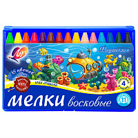 Мелки восковые Луч Фантазия круглые 15 цветов фото Мелки восковые Луч Фантазия круглые 15 цветов