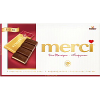 Шоколад Merci темный Марципан 112 г фото Шоколад Merci темный Марципан 112 г