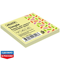 Стикеры Attache Simple 51х51 мм пастельные желтые (1 блок на 100 листов) фото Стикеры Attache Simple 51х51 мм пастельные желтые (1 блок на 100 листов)