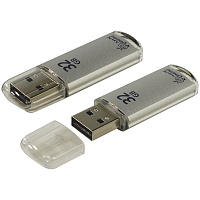 Флешка USB 2.0 32 ГБ Smartbuy V-Cut (SB32GBVC-S) фото Флешка USB 2.0 32 ГБ Smartbuy V-Cut (SB32GBVC-S)