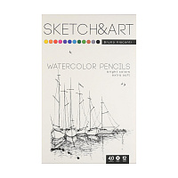 Карандаши акварельные Sketch&Art круглые 12 цветов в наборе фото Карандаши акварельные Sketch&Art круглые 12 цветов в наборе