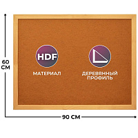 Доска 60х90 см Attache Economy HDF деревянная рама фото Доска 60х90 см Attache Economy HDF деревянная рама