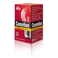 Лампа накаливания Camelion 40 Вт E27 грушевидная прозрачная 2700 K теплый белый свет фото Лампа накаливания Camelion 40 Вт E27 грушевидная прозрачная 2700 K теплый белый свет