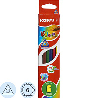 Карандаши цветные Kores Kolores 6 карандашей 6 цветов трёхгранные фото Карандаши цветные Kores Kolores 6 карандашей 6 цветов трёхгранные