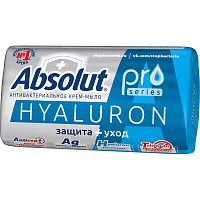 Мыло туалетное Absolut pro серебро+гиалурон антибактериальное 90 г фото Мыло туалетное Absolut pro серебро+гиалурон антибактериальное 90 г