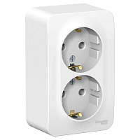 Розетка Schneider Electric Blanca двухместная с заземлением 16А IP20 открытого монтажа белая (BLNRA010211) фото Розетка Schneider Electric Blanca двухместная с заземлением 16А IP20 открытого монтажа белая (BLNRA010211)