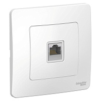 Розетка компьютерная Schneider Electric Blanca с рамкой скрытого монтажа белая (BLNIS045001) фото Розетка компьютерная Schneider Electric Blanca с рамкой скрытого монтажа белая (BLNIS045001)