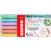 Набор маркеров для скетчинга Kores Pastel Style 6 цветов (толщина линии 1-5 мм) фото Набор маркеров для скетчинга Kores Pastel Style 6 цветов (толщина линии 1-5 мм)