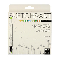 Набор маркеров для скетчинга Sketch&Art Лесной пейзаж двухсторонние 12 цветов (толщина линии 1-5 мм) фото Набор маркеров для скетчинга Sketch&Art Лесной пейзаж двухсторонние 12 цветов (толщина линии 1-5 мм)