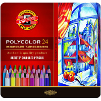 Карандаши цветные художественные классические Koh-i-Noor Polycolor 24 карандаша 24 цвета шестигранные (3824024002PL) фото Карандаши цветные художественные классические Koh-i-Noor Polycolor 24 карандаша 24 цвета шестигранные (3824024002PL)
