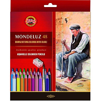 Карандаши акварельные Koh-i-Noor Mondeluz шестигранные 48 цветов с кистями и точилкой в наборе фото Карандаши акварельные Koh-i-Noor Mondeluz шестигранные 48 цветов с кистями и точилкой в наборе