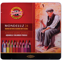 Карандаши акварельные Koh-i-Noor Mondeluz Old Man шестигранные 24 цвета в наборе фото Карандаши акварельные Koh-i-Noor Mondeluz Old Man шестигранные 24 цвета в наборе