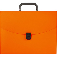 Папка-портфель пластиковая Attache Neon А4 оранжевая (33.5x23 см, 1 отделение) фото Папка-портфель пластиковая Attache Neon А4 оранжевая (33.5x23 см, 1 отделение)