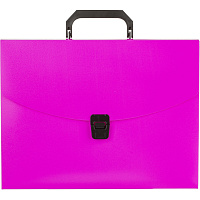 Папка-портфель пластиковая Attache Neon А4 розовая (33.5x23 см, 1 отделение) фото Папка-портфель пластиковая Attache Neon А4 розовая (33.5x23 см, 1 отделение)