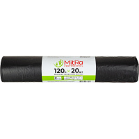 Мешки для мусора Mitra Professional 120 л черные (ПВД 40 мкм, 20 штук) фото Мешки для мусора Mitra Professional 120 л черные (ПВД 40 мкм, 20 штук)