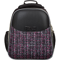 Ранец Комус Класс (№1 School) Basic Fashion анатомический черный твид с двумя отделениями фото Ранец Комус Класс (№1 School) Basic Fashion анатомический черный твид с двумя отделениями