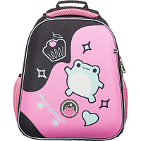 Ранец Комус Класс (№1 School) Basic Froggy анатомический черный с двумя отделениями фото Ранец Комус Класс (№1 School) Basic Froggy анатомический черный с двумя отделениями