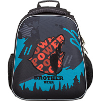 Ранец Комус Класс (№1 School) Basic Brother bear анатомический черный с двумя отделениями фото Ранец Комус Класс (№1 School) Basic Brother bear анатомический черный с двумя отделениями