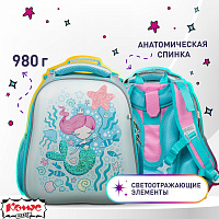 Ранец Комус Класс (№1 School) Basic Русалка анатомический голубой экокожа с двумя отделениями фото Ранец Комус Класс (№1 School) Basic Русалка анатомический голубой экокожа с двумя отделениями